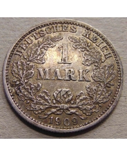 Германия 1 марка 1909 D