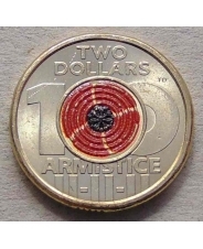 Австралия 2 доллара 2018 100 лет со дня окончания Первой Мировой войны UNC арт. 1470