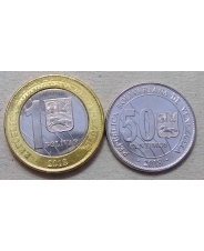 Венесуэла Набор 2 монеты 50 сентимо, 1 боливар 2018 UNC арт. 2810