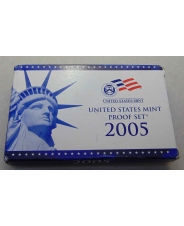 Годовой набор монет США 2005 год S (11 монет) в 2-х пластиковых футлярах, Proof