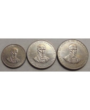 Португалия набор 3 монеты 2,5, 5, 25 эскудо  100 лет со дня смерти Ал-дра Геркулано UNC