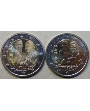 Люксембург Набор 2 монеты 2 евро 2020 Рождение принца Чарльза Рельеф + Фото UNC арт. 974
