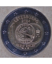 Люксембург 2 евро 2024 100 лет введения в обращения монет с изображением литейщика UNC. арт. 4329