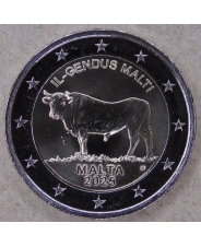 Мальта 2 евро 2025 Мальтийский бык UNC. арт. 5330