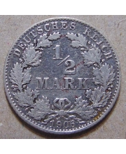 Германия 1/2 марки 1906  D