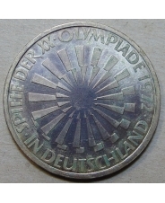 Германия / ФРГ 10 марок 1972 F XX летняя Олимпиада в Мюнхене. Солнце арт. 34300