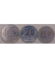 Польша 10,20,100 злотых 1986,1987,1990 арт. 2620-00007
