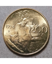 Сан-Марино 200 лир 1994 ФАО UNC