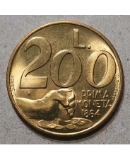 Сан-Марино 200 лир 1991 125-летие первой монетной чеканки Сан-Марино UNC