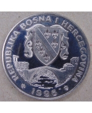 Босния и Герцеговина 500 динаров 1996 Утка. Большой крохаль. арт. 4303