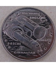 Гибралтар 28 экю 1993 Евротоннель. арт. 3151-63000