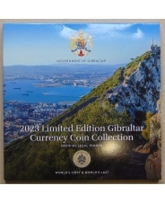 Гибралтар. Набор 8 монет 2023  + жетон Карл III. Новый дизайн. Буклет UNC. арт. 4311