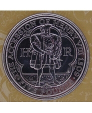 Великобритания 5 фунтов 2009 Генри VIII BUNC арт. 2604