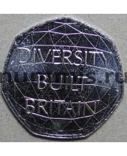 Великобритания 50 пенсов 2020 Многообразие Британии UNC арт. 818