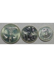 Кипр набор монет 1,2,5 центов 2004 UNC. 0811