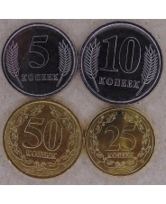 Приднестровье. Набор 4 монеты 5, 10, 25, 50 копеек 2023 UNC. арт. 4124