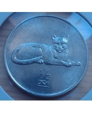 Северная Корея Монета 1/2 чон 2002 UNC  Кошка 