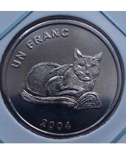 Конго 1 франк 2004 UNC 