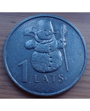Латвия 1 лат 2007   Снеговик