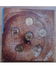 Армения набор монет  6х200 драм 2014 Деревья буклет 