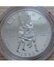 США. 1/2 долларa (50 центов) 1995г. Олимпиада 1996г. в Атланте. Баскетбол