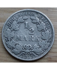 Германия 1/2 марки 1919 года E Ag