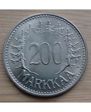 Финляндия 200 марок 1957 года UNC