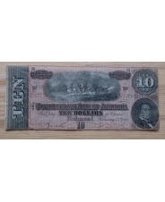 США 10 долларов 1864  Конфедерация. Гражданская война.