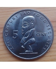 Острова Кука 5 центов 2000 год, Божок, FAO Unc
