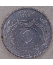 США 25 центов 1999 Georgia.  Джорджия. D. арт. 4516-25000