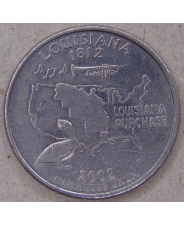 США 25 центов 2002 Louisiana. Луизиана P арт. 4711-115000