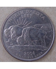 США  25 центов 2006 North Dakota. Северная Дакота. D.  арт. 4505-25000