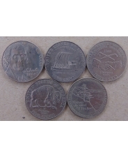 США 5 центов 2004-2006 Освоение Дикого Запада. Набор 5 монет. арт. 2589-00007
