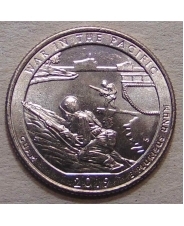 США 25 центов 2019 48  Монумент воинской доблести, Война в Тихом океане, Гуам UNC (P )