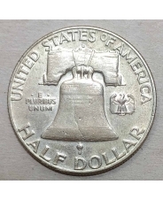США 50 центов 1/2 доллара 1962 Колокол свободы Бенджамин Франклин 