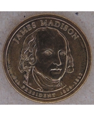 США 1 доллар 2007  4-й президент Джеймс Мэдисон D UNC арт. 2211