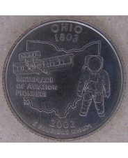 США 25 центов 2002 Огайо. Ohio P UNC арт. 2495