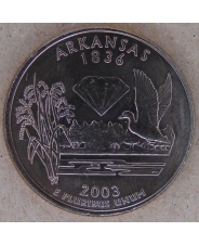 США 25 центов 2003 Arkansas. Арканзас P UNC арт. 2478