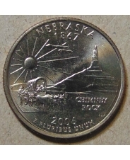 США 25 центов 2006 Nebraska Небраска P UNC