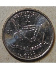 США 25 центов 2002 Tennessee Теннесси  P UNC
