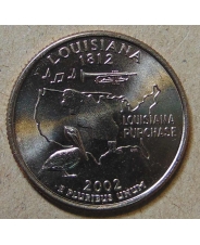 США 25 центов 2002 Louisiana. Луизиана P UNC арт. 2482