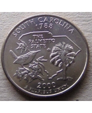 США  25 центов 2000 South Carolina . Южная Каролина P  UNC арт. 2487