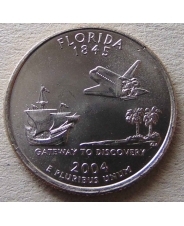 США  25 центов 2004 Florida. Флорида P UNC арт. 2494