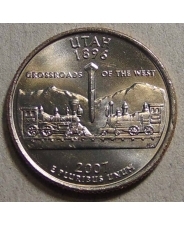США 25 центов 2007  Utah Юта P UNC