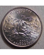 США 25 центов 2002 Mississippi  Миссисипи P UNC