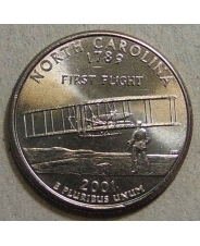 США 25 центов 2001 North Carolina. Северная Каролина P UNC арт. 2490