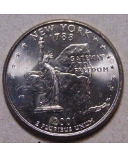 США 25 центов 2001 New York. Нью Йорк P UNC арт. 2481 