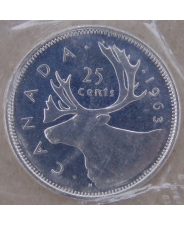 Канада 25 центов 1963 BU запайка. арт. 2805