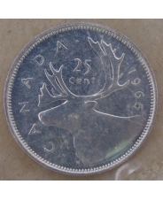 Канада 25 центов 1965 BU. Запайка. арт. 2802