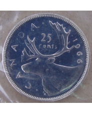 Канада 25 центов 1966 BU запайка. арт. 2804